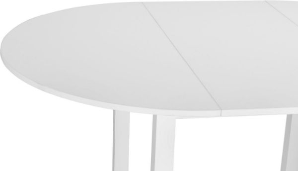 Masa rotunda extensibila 110/150 cm alb Nova