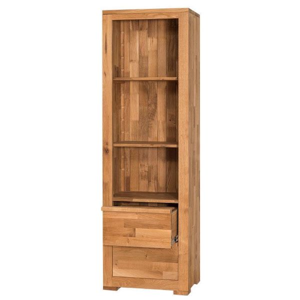 Biblioteca lemn stejar masiv Wild Oak