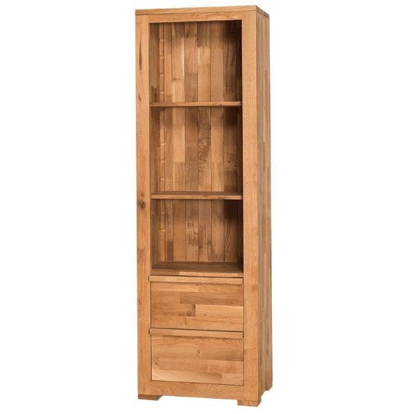 Biblioteca lemn stejar masiv Wild Oak