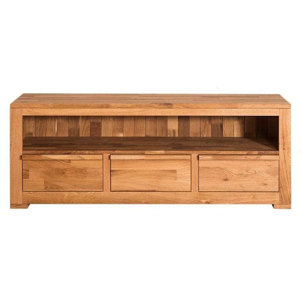 Comoda TV, 160 cm, lemn masiv stejar, Wild Oak