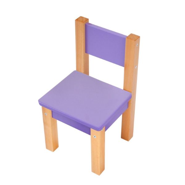Scaun lemn copii violet Mario