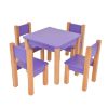 Set cu 1 masa si 4 scaune violet Mario