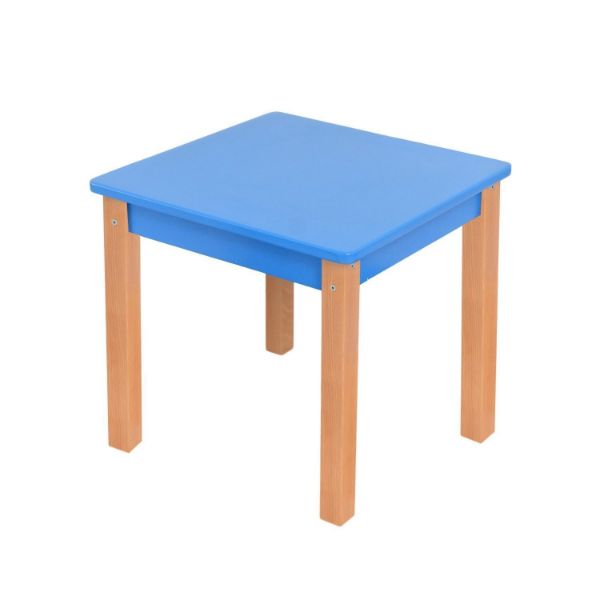 	Set cu 1 masa si 4 scaune albastru Mario