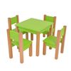 Set cu 1 masa si 4 scaune verde Mario