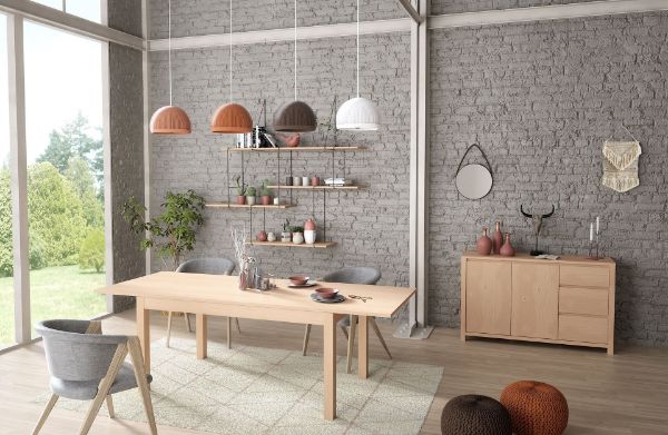 Masă dining dreptunghiulară fixă 140 cm Nano