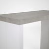 Consola/masa dining extensibila alb/gri-beton Helena