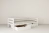 Pat 90 x 200 cm cu 2 sertare alb Nina