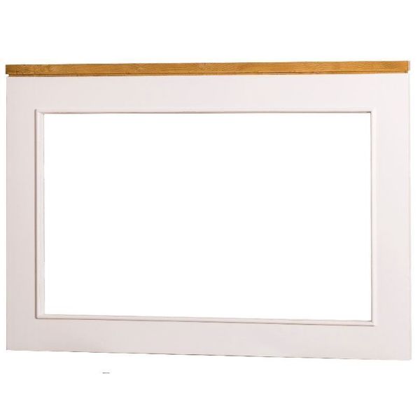 Oglinda 100 x 70 cm alb antichizat/stejar Pure