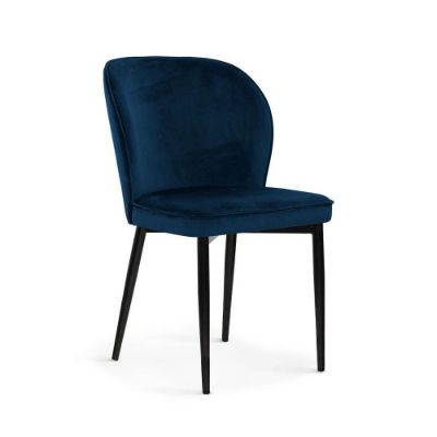 Scaun tapitat bleumarin/negru Aniel