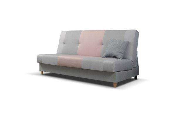 Canapea extensibilă 3 locuri roz Twist
