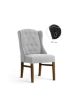 Scaun tapitat gri deschis/nuc Royal