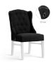 Scaun tapitat negru/alb Royal