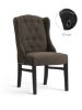 Scaun tapitat maro/negru Royal