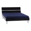 Pat cu somiera 160 x 200 cm negru lucios Easy