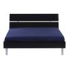 Pat cu somiera 160 x 200 cm negru lucios Easy