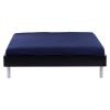 Pat cu somiera 160 x 200 cm negru lucios Easy