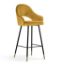 Scaun bar tapitat miere/negru-auriu Goda 70