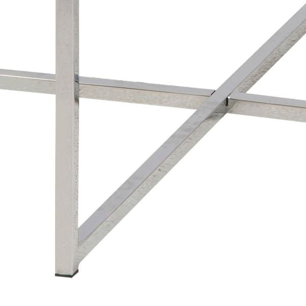 Masuta rotunda 80 cm alb/argintiu Alisma