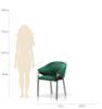 Scaun tapitat verde/negru Fancy