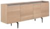 Bufet cu 4 usi 85 cm stejar natur/negru Connect