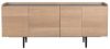 Bufet cu 4 usi 85 cm stejar natur/negru Connect