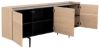 Bufet cu 4 usi 85 cm stejar natur/negru Connect