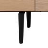 Bufet cu 4 usi 85 cm stejar natur/negru Connect