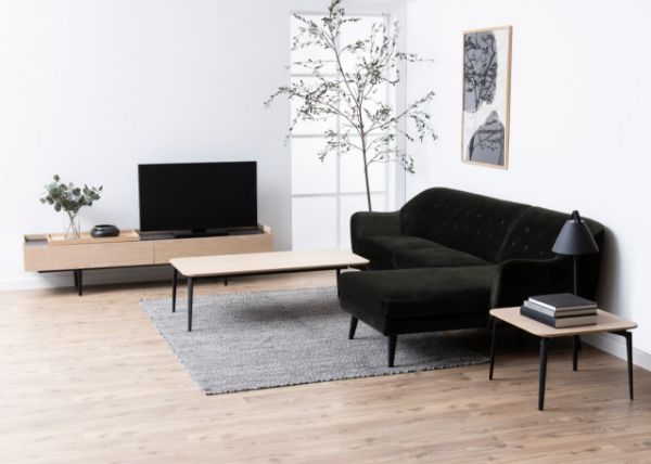 Masuta de cafea dreptunghiulara 140 cm stejar natur/negru Connect