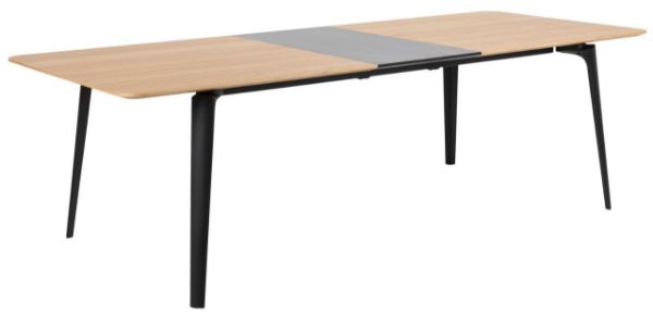 	Extensie pentru Masa dining dreptunghiulara fixa 200 cm stejar natur/negru Connect