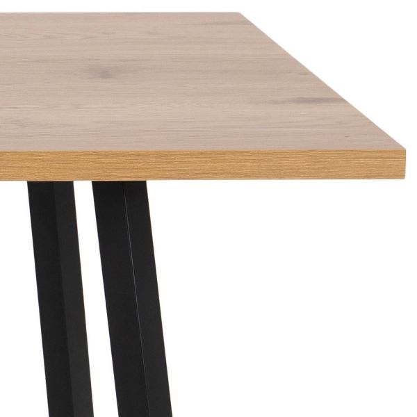 Masa dining fixa 160 cm stejar salbatic/negru Cenny