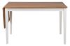 Masa dining dreptunghiulara extensibila 120/160 cm stejar natur/alb Brisbane