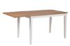 Masa dining dreptunghiulara extensibila 120/160 cm stejar natur/alb Brisbane