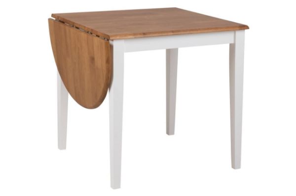 Masa dining patrata extensibila 75/115 cm stejar natur/alb Brisbane