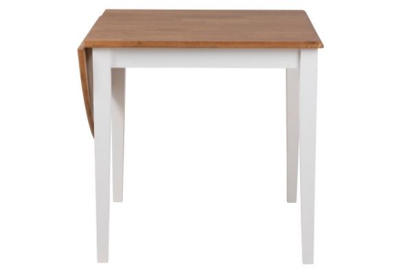 Masa dining patrata extensibila 75/115 cm stejar natur/alb Brisbane