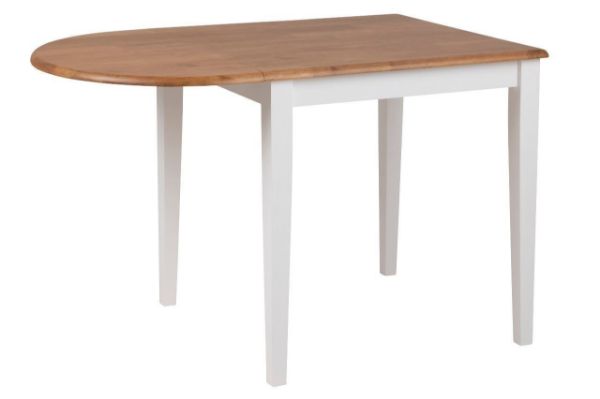 Masa dining patrata extensibila 75/115 cm stejar natur/alb Brisbane