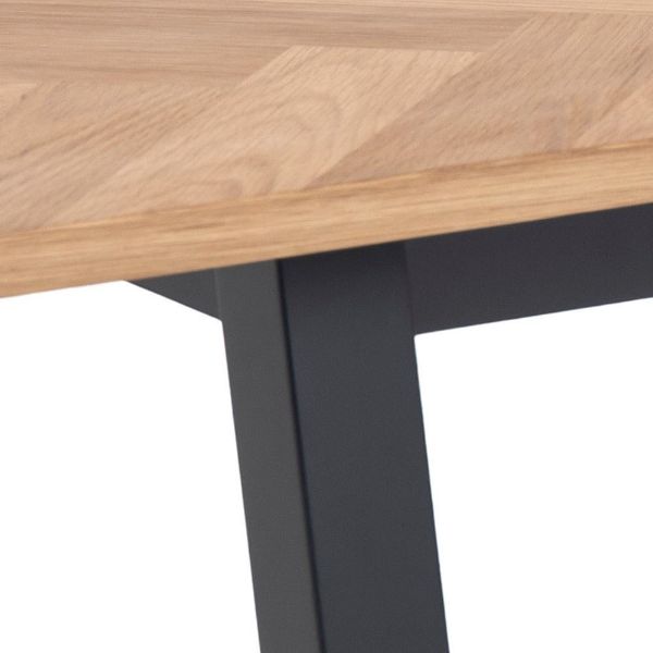 Masuta de cafea 120 cm stejar natur/negru Brighton