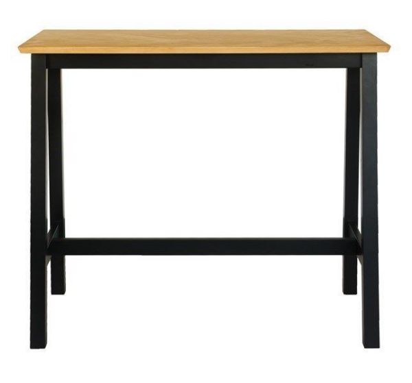 Masa de bar 120 cm stejar natur/negru Brighton