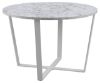 Masa dining rotunda marmura 110 cm alb/negru Amble