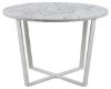 Masa dining rotunda marmura 110 cm alb/negru Amble