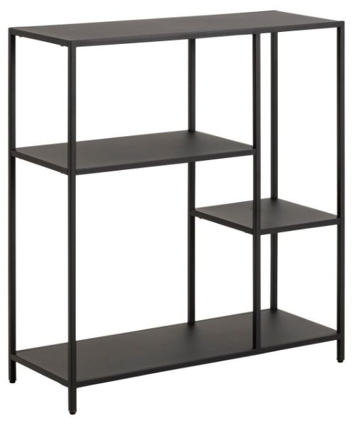 Corp biblioteca cu 3 etajere din otel negru Newton