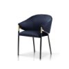 Scaun tapitat bleumarin/negru Fancy