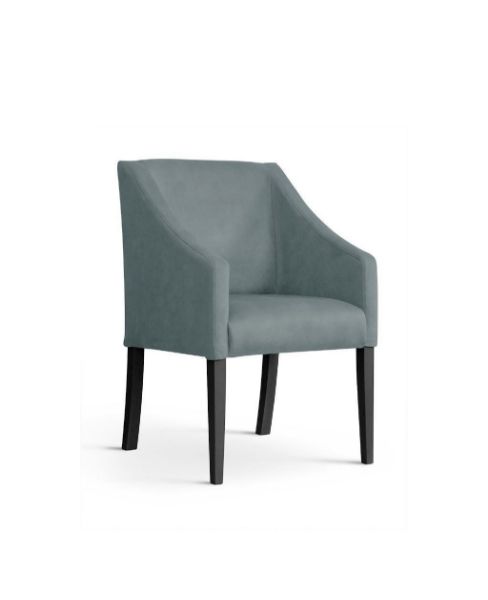 Scaun tapitat gri/negru Caro