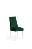 Scaun tapitat verde/alb Vanila