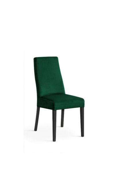Scaun tapitat verde/negru Vanila