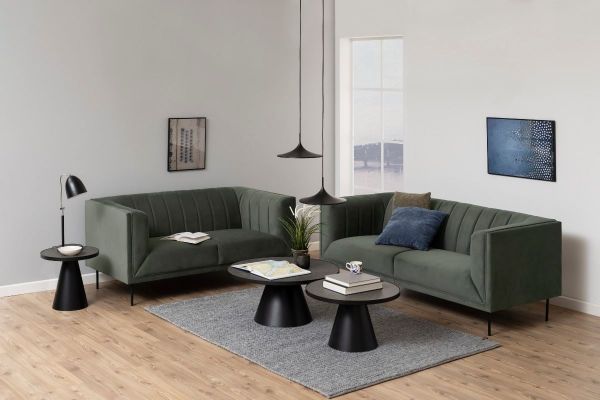 Canapea fixa 2 locuri XL verde olive Pasadena