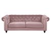 Canapea fixa 3 locuri roz prafuit Charlietown