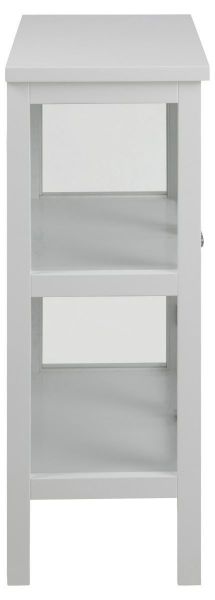 Vitrina mica 2 usi sticla si lemn masiv alb Eton