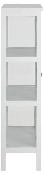 Vitrina 2 usi sticla si lemn masiv alb Eton