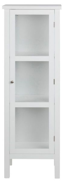 Vitrina 1 usa sticla si lemn masiv alb Eton