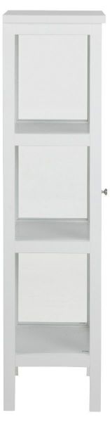 Vitrina 1 usa sticla si lemn masiv alb Eton